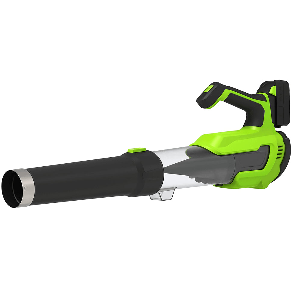 POHJOLA MOTORS Akkukäyttöinen Lehtipuhallin TURBO, 7-nopeutta, 20V Li-ion, sis. Akun ja Laturin