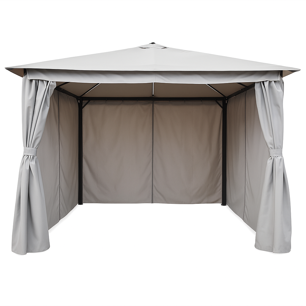 Pohjola Garden LED Puutarhapaviljonki 3x3m, Harmaa