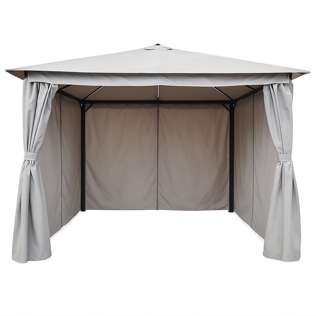 Pohjola Garden LED Puutarhapaviljonki 3x3m, Harmaa