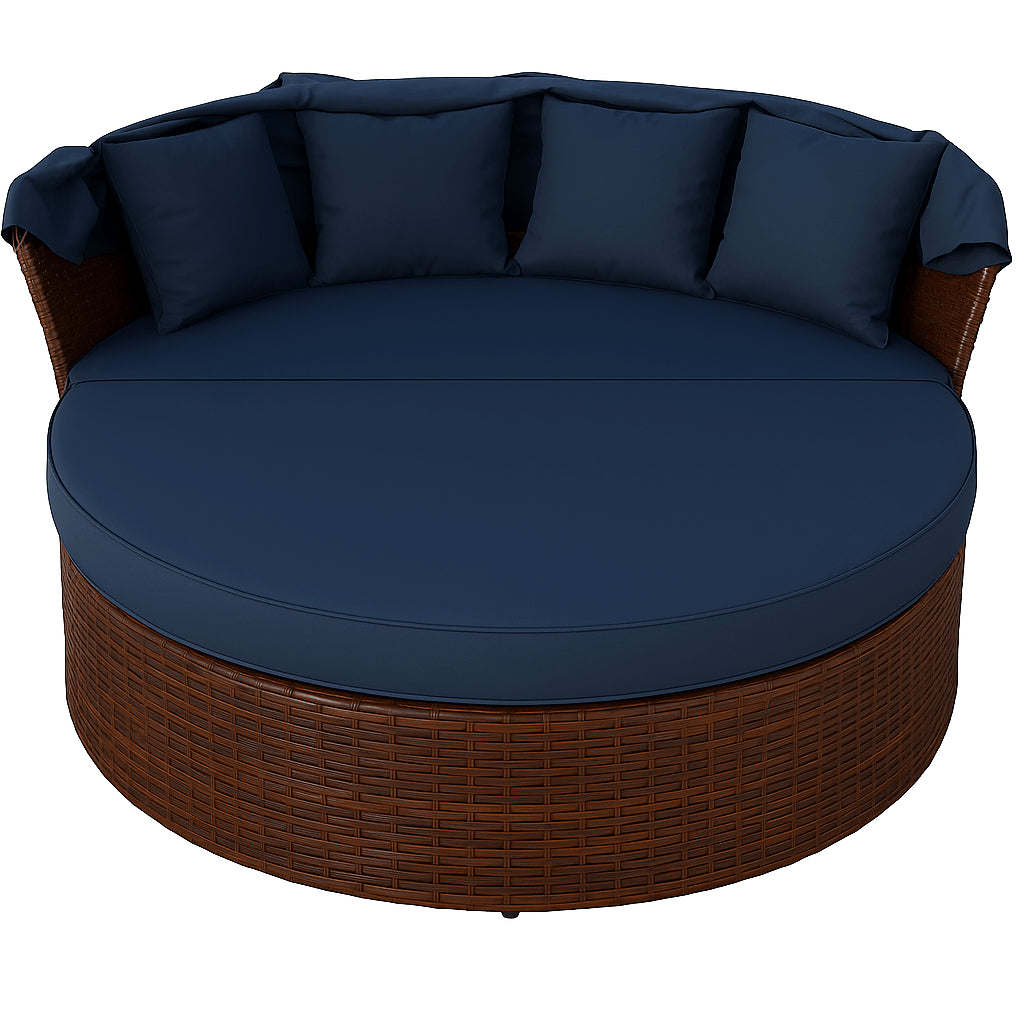 POHJOLA GARDEN Polyrottinki Aurinkovuode / Aurinkosänky 165 cm, Ruskea / harmaa