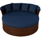 POHJOLA GARDEN Polyrottinki Aurinkovuode / Aurinkosänky 165 cm, Ruskea / harmaa