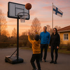 POHJOLAN URHEILUTARVIKE Koripalloteline 1,35-3,05m Valkoinen/Musta