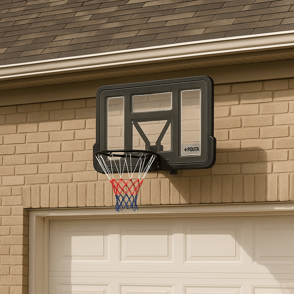 POHJOLAN URHEILUTARVIKE Koripallokori Ja Taustalevy 110 x 75cm, Musta