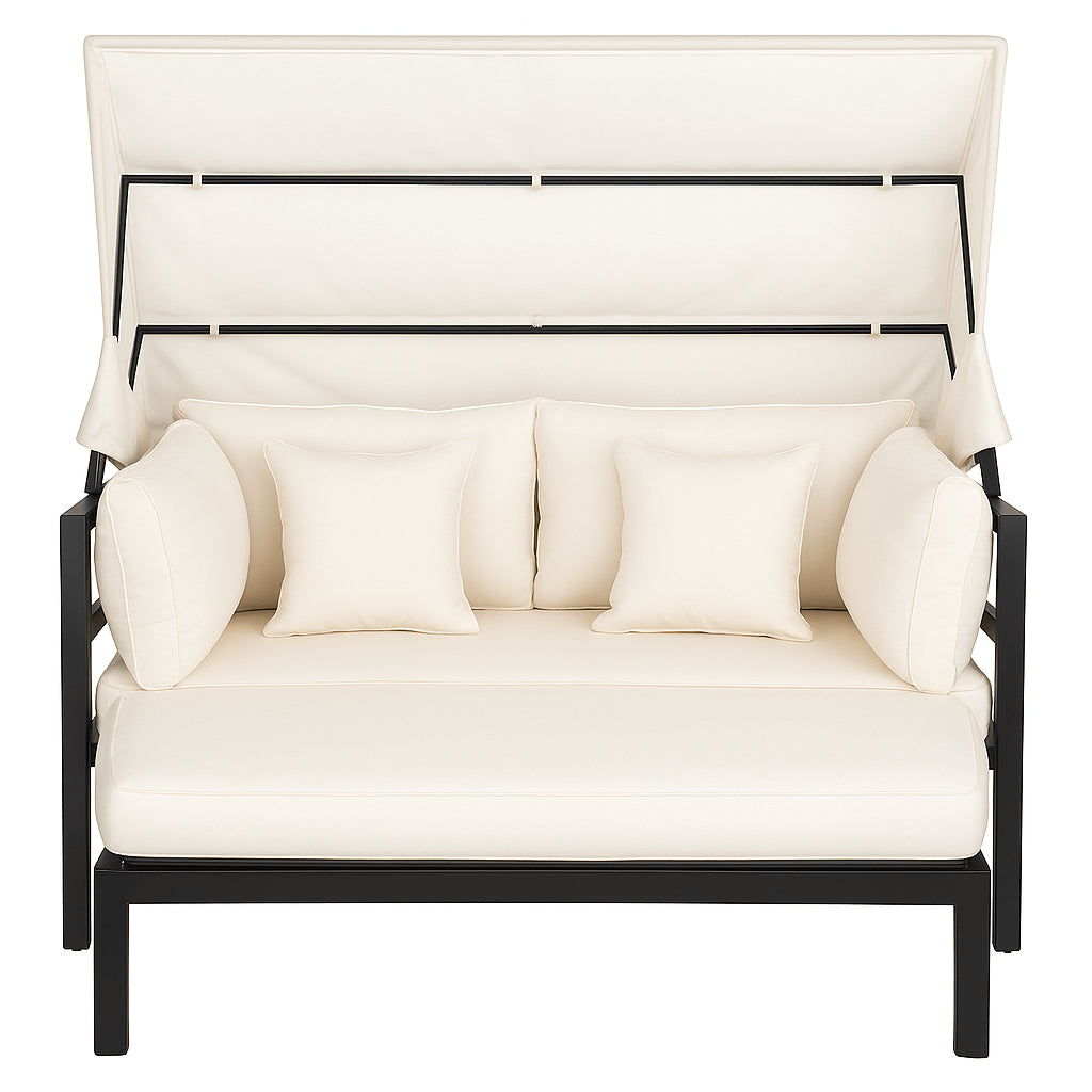 Pohjola Garden Aurinkovuode / Aurinkosänky 175cm, Musta / Beige