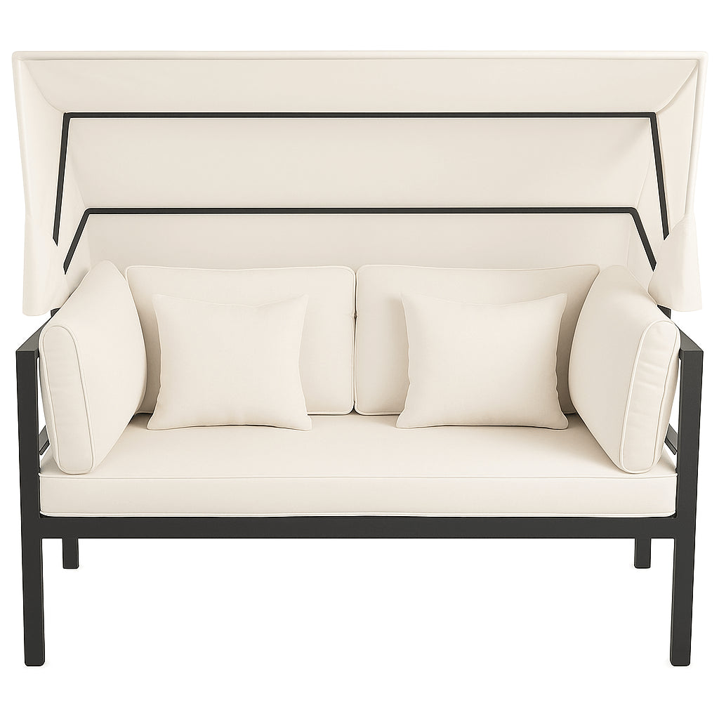 Pohjola Garden Aurinkovuode / Aurinkosänky 175cm, Musta / Beige