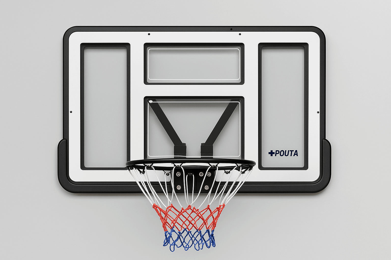 POHJOLAN URHEILUTARVIKE Koripallokori Ja Taustalevy 110 x 75cm, Valkoinen