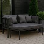 Pohjola Garden Aurinkovuode / Aurinkosänky 175cm, Musta / Harmaa