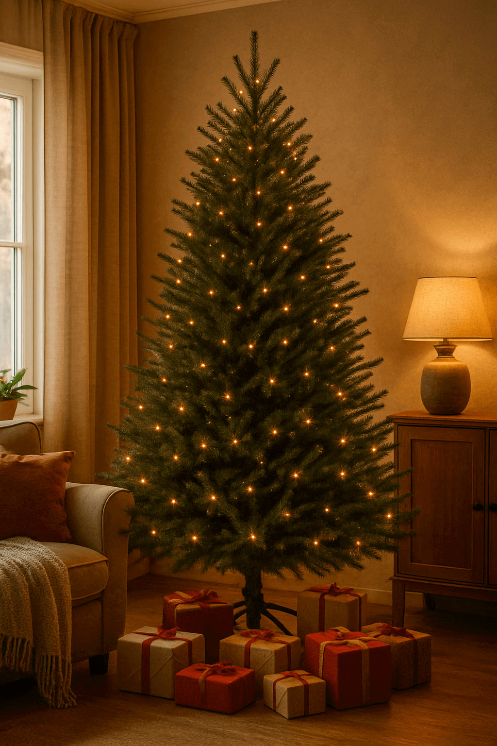 POHJOLA INDOOR Joulukuusi 210cm, 800 oksaa, PE/PVC