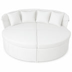 POHJOLA GARDEN Polyrottinki Aurinkovuode / Aurinkosänky 200 cm, Valkoinen / beige