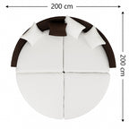 POHJOLA GARDEN Polyrottinki Aurinkovuode / Aurinkosänky 200 cm, Musta / beige