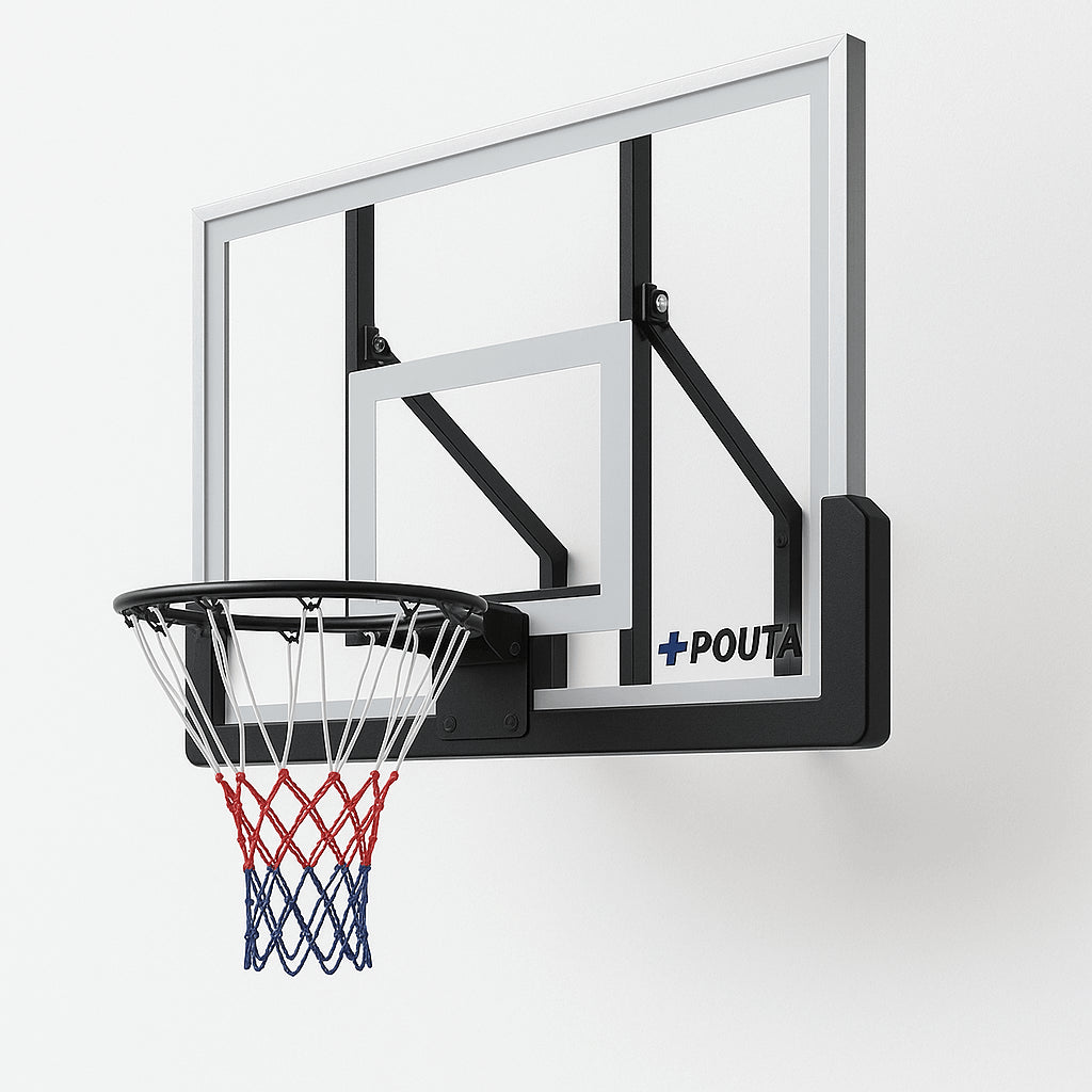 POHJOLAN URHEILUTARVIKE Koripallokori Ja Taustalevy 122 x 82cm, Musta