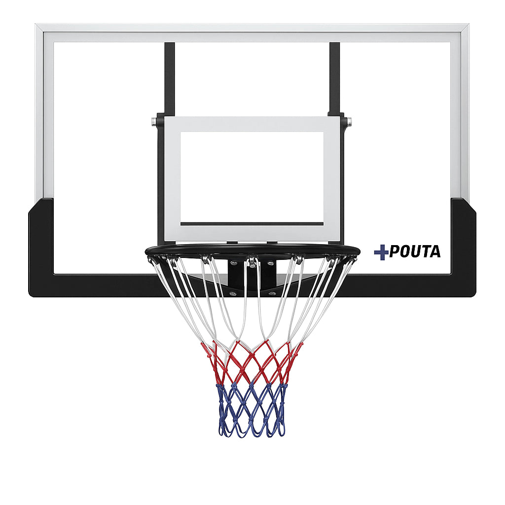 POHJOLAN URHEILUTARVIKE Koripallokori Ja Taustalevy 122 x 82cm, Musta