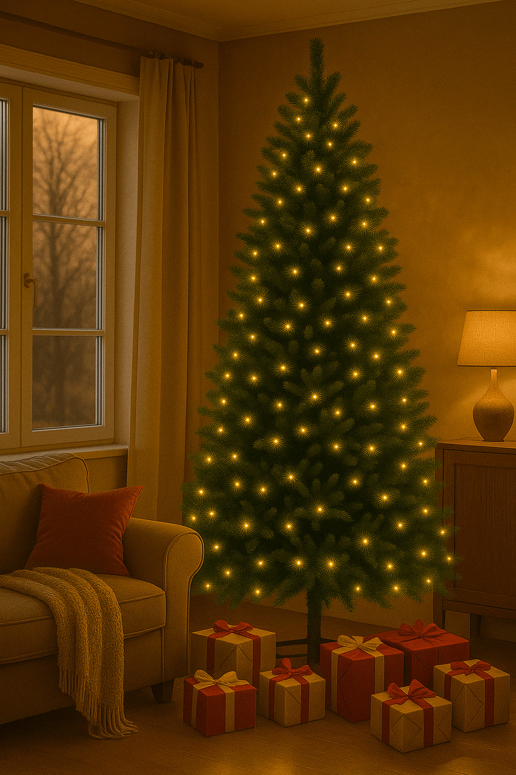 POHJOLA INDOOR Joulukuusi 210cm, 900 Oksaa, PVC