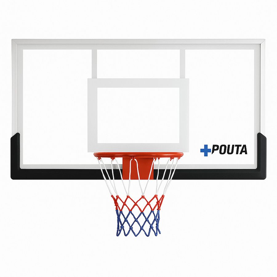 Basketkorg och bakplatta 122 x 82 cm – 45 cm stålring, PVC/PE-konstruktion