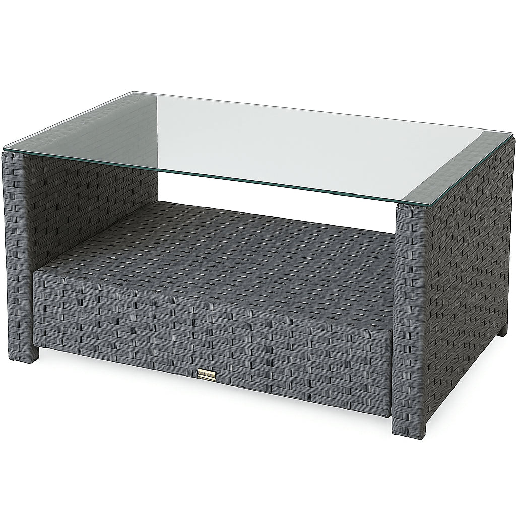 POHJOLA GARDEN Polyrottinki Sohvaryhmä 4-osainen, Musta/harmaa, MATLEENA