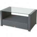 POHJOLA GARDEN Polyrottinki Sohvaryhmä 4-osainen, Musta/harmaa, MATLEENA