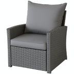 POHJOLA GARDEN Polyrottinki Sohvaryhmä 4-osainen, Musta/harmaa, MATLEENA