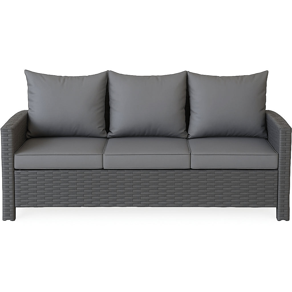 POHJOLA GARDEN Polyrottinki Sohvaryhmä 4-osainen, Musta/harmaa, MATLEENA