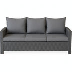 POHJOLA GARDEN Polyrottinki Sohvaryhmä 4-osainen, Musta/harmaa, MATLEENA
