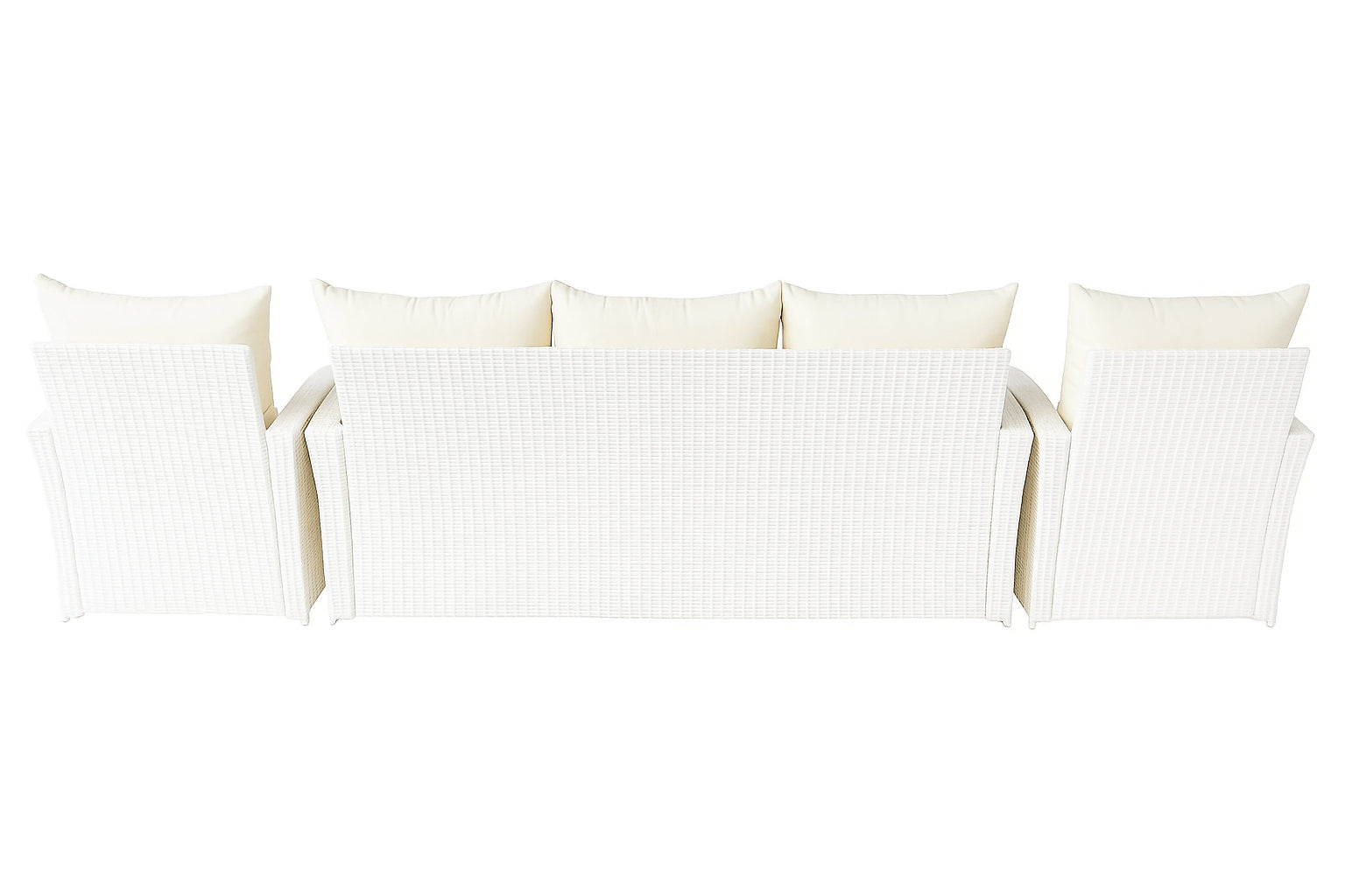 POHJOLA GARDEN Polyrottinki Sohvaryhmä 4-osainen, Valkoinen/beige, MATLEENA