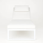 POHJOLA GARDEN Aurinkotuoli Säädettävällä Selkänojalla 200 cm, Valkoinen, ILONA