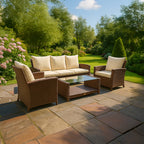 POHJOLA GARDEN Polyrottinki Sohvaryhmä 4-osainen, Ruskea/beige, MATLEENA