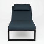 POHJOLA GARDEN Aurinkotuoli Säädettävällä Selkänojalla 200 cm, Musta/harmaa, ILONA