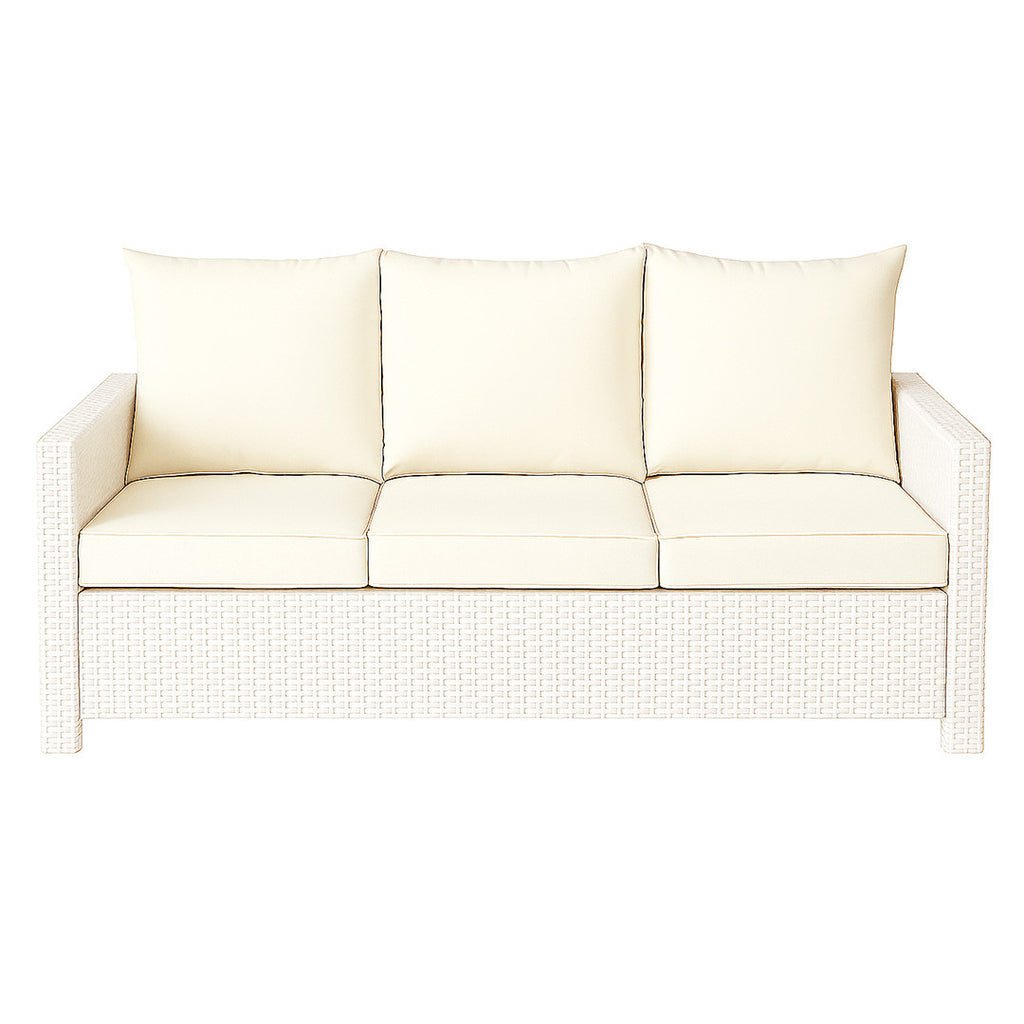 POHJOLA GARDEN Polyrottinki Sohvaryhmä 4-osainen, Valkoinen/beige, MATLEENA