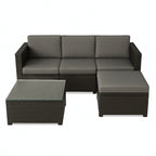 POHJOLA GARDEN Polyrottinkinen Ulkosohva EEVI, Musta / Harmaa