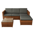 POHJOLA GARDEN Polyrottinkinen Ulkosohva EEVI, Ruskea / harmaa