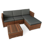 POHJOLA GARDEN Polyrottinkinen Ulkosohva EEVI, Ruskea / harmaa