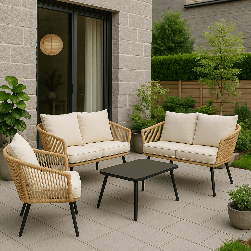 Pohjola Garden Polyrottinki Terassi / Puutarha sohvaryhmä Nelli, Natural