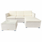 POHJOLA GARDEN Polyrottinkinen Ulkosohva EEVI, Valkoinen / beige