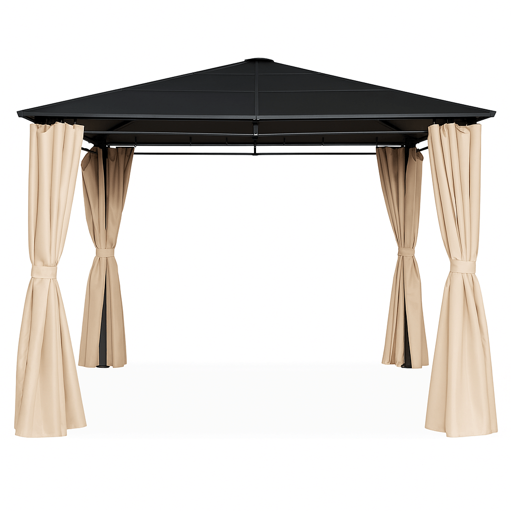 Pohjola Garden Paviljonki/Puutarhakatos 3x3m PC-katolla, Beige