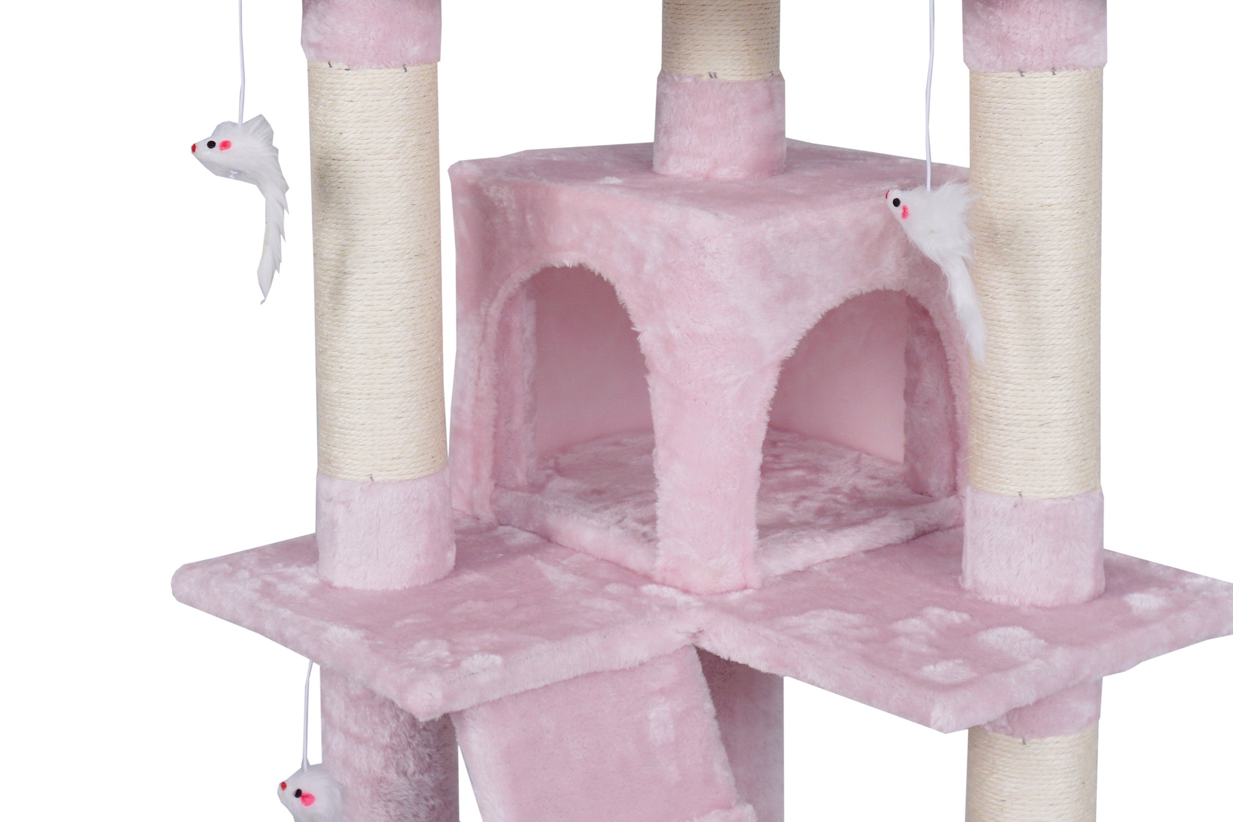 POHJOLAN LEMMIKKITARVIKE Kissan kiipeily-/raapimispuu 170 cm, Pinkki