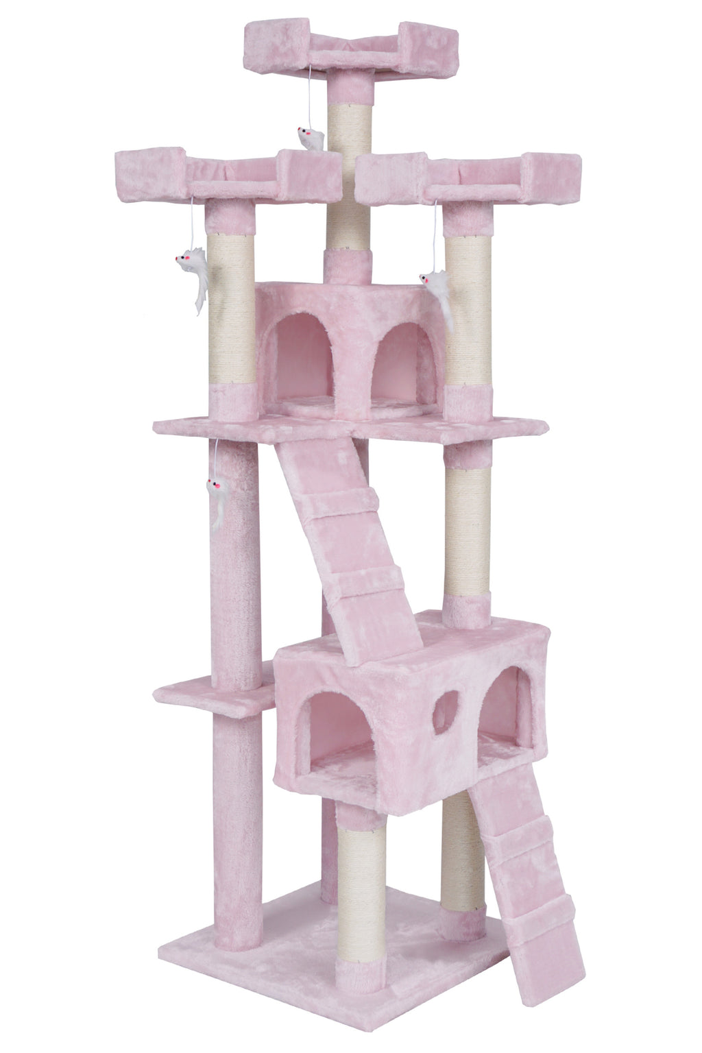 POHJOLAN LEMMIKKITARVIKE Kissan kiipeily-/raapimispuu 170 cm, Pinkki