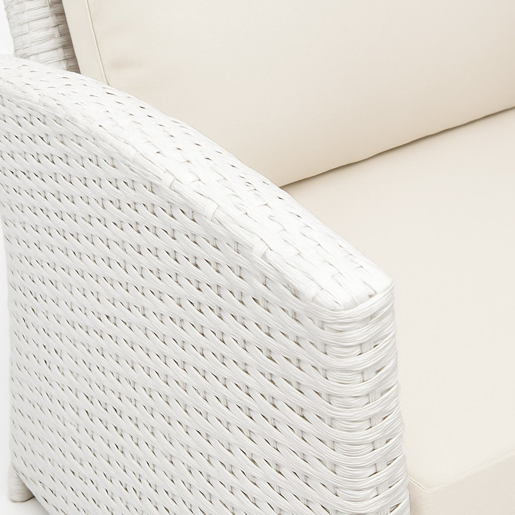 POHJOLA GARDEN Polyrottinki Ulkosohvaryhmä Pöydällä AAVA, Valkoinen / beige