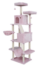 POHJOLAN LEMMIKKITARVIKE Kissojen raapimis-/kiipeilypuu 206 cm, Pinkki