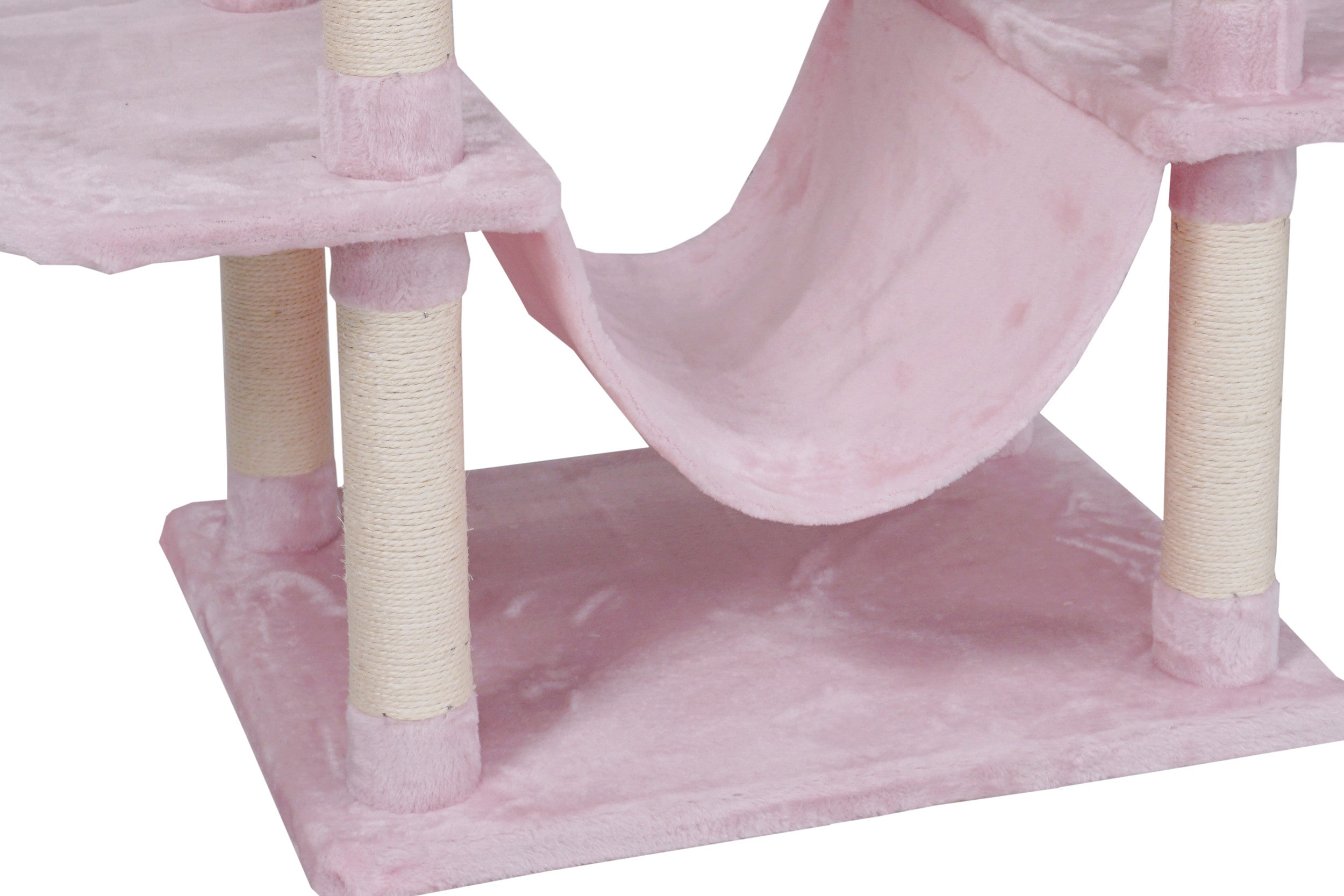 POHJOLAN LEMMIKKITARVIKE Kissojen raapimis-/kiipeilypuu 206 cm, Pinkki