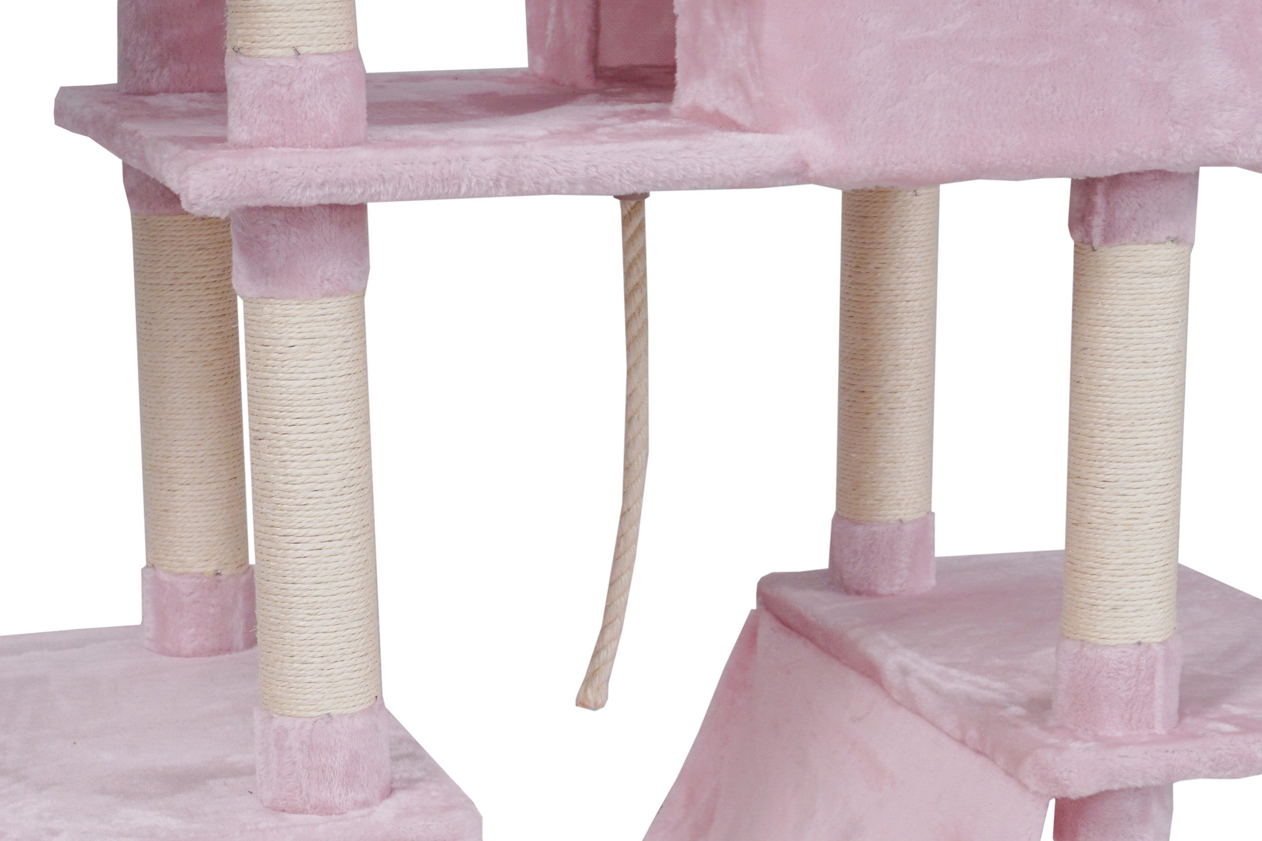 POHJOLAN LEMMIKKITARVIKE Kissojen raapimis-/kiipeilypuu 206 cm, Pinkki