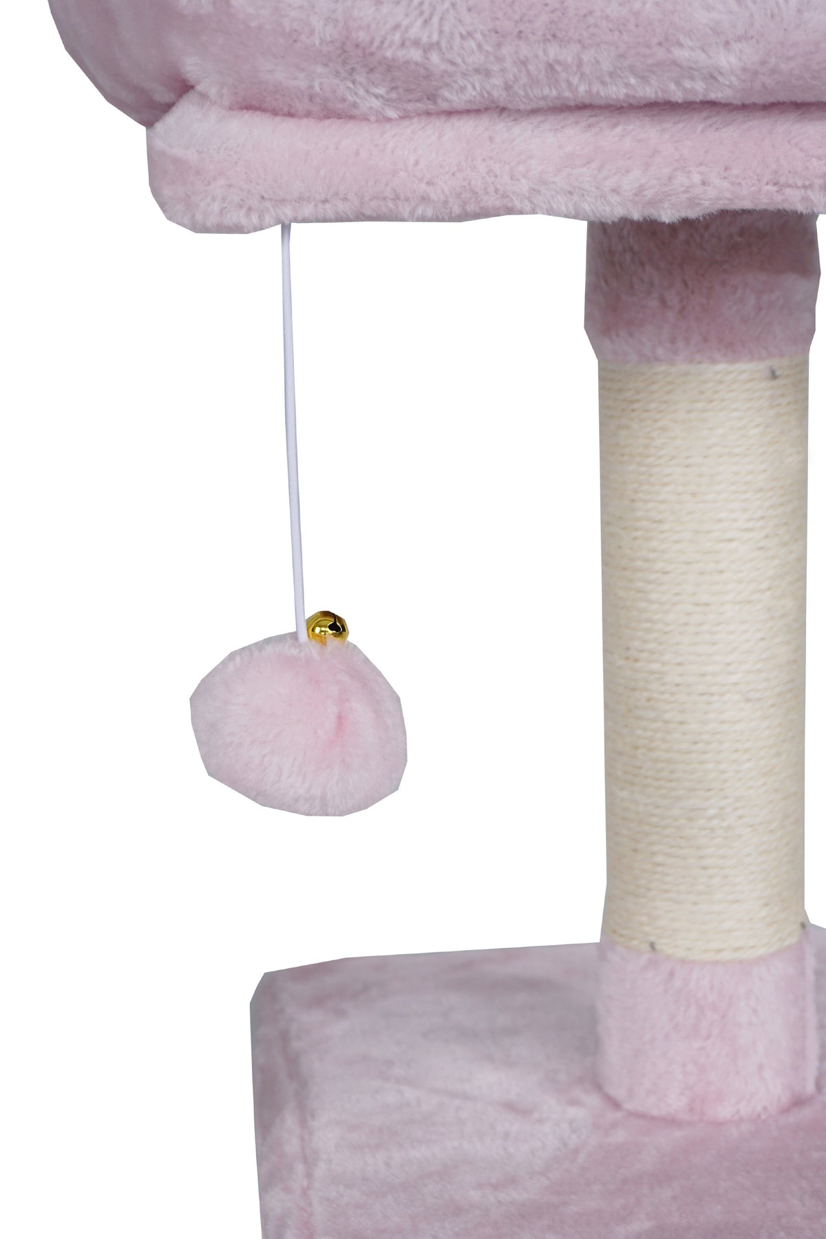 Kissan raapimispuu 143 cm – sisalpylväät, koppi, pinkki