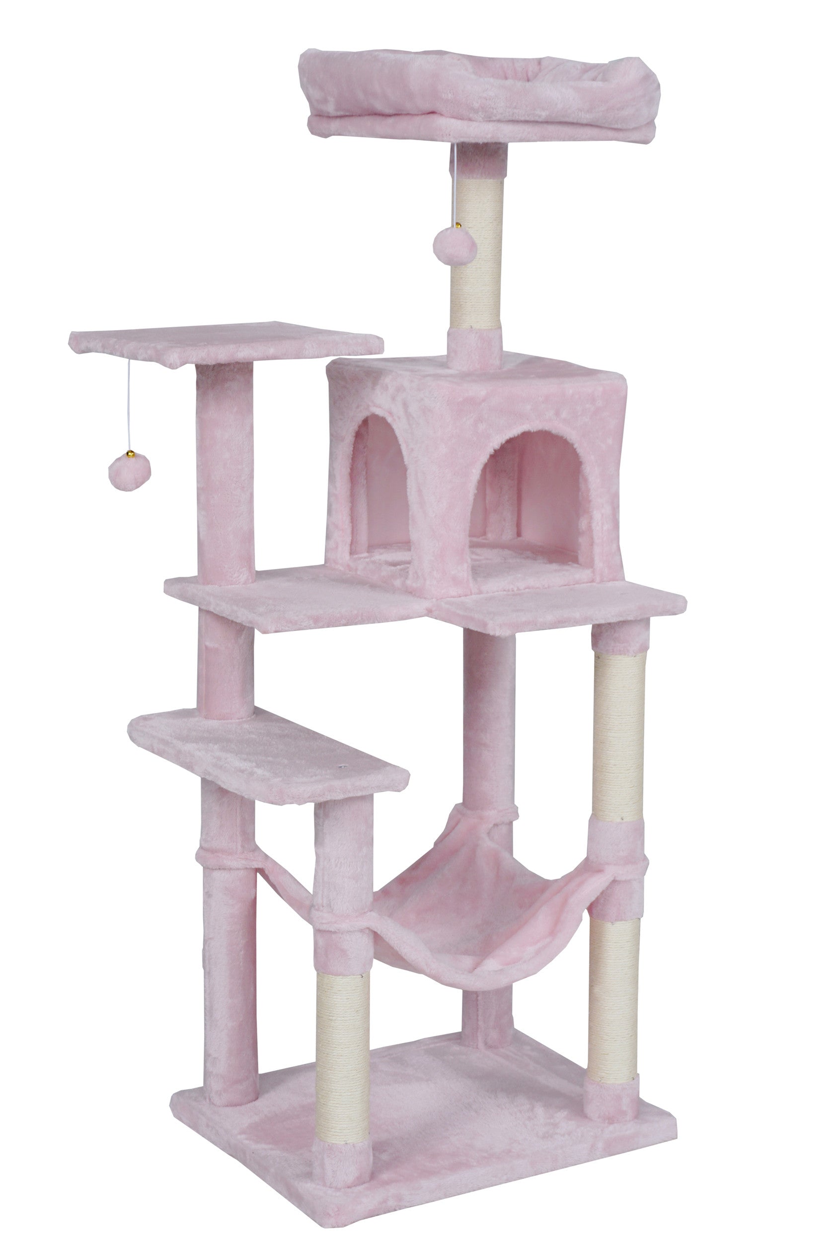 POHJOLAN LEMMIKKITARVIKE Kissan kiipeily-/raapimispuu 143 cm, Pinkki