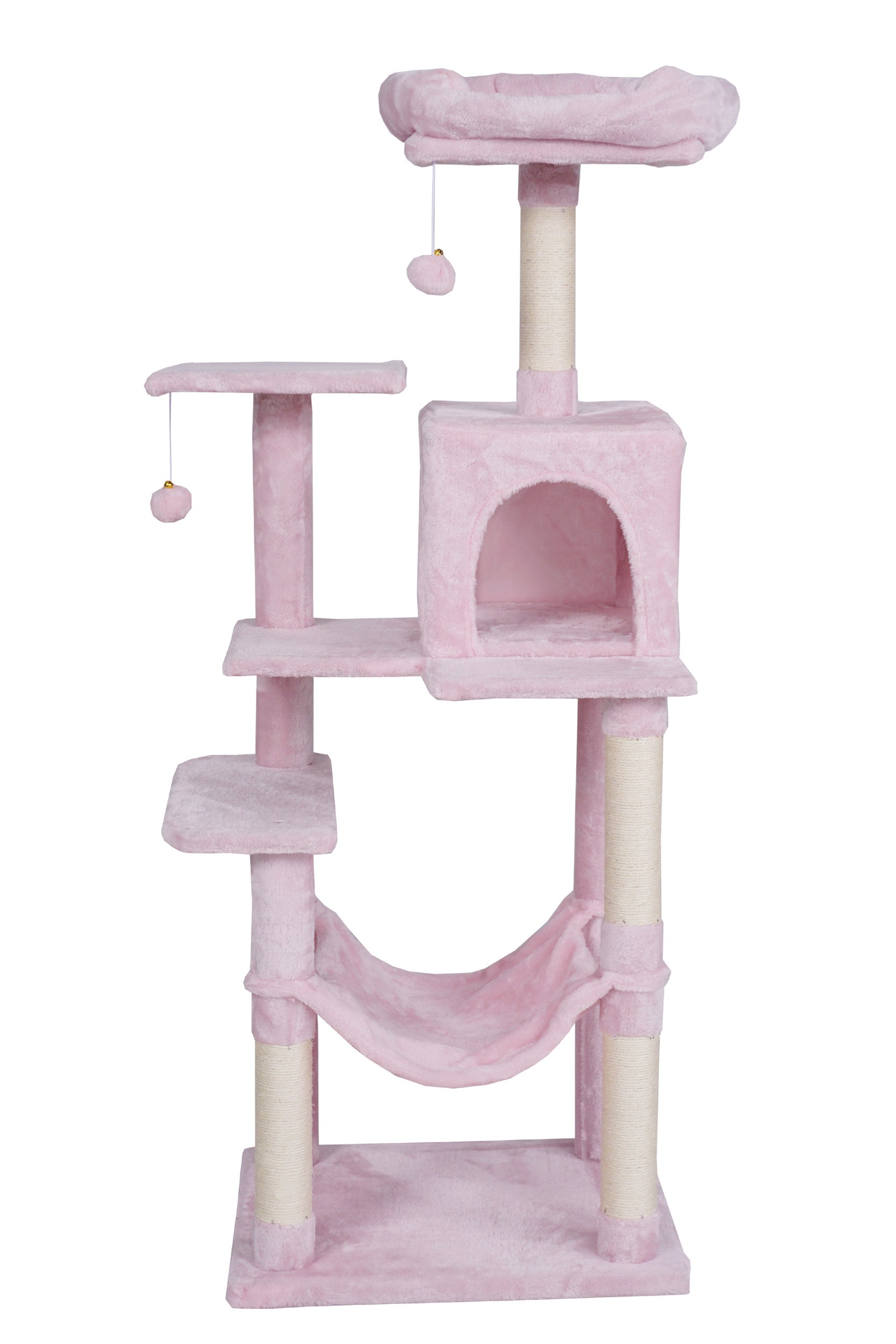 POHJOLAN LEMMIKKITARVIKE Kissan kiipeily-/raapimispuu 143 cm, Pinkki