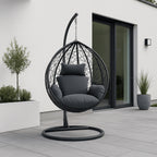 Pohjola Garden Riipputuoli / Korituoli Telineellä Aliisa, Musta / Harmaa