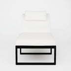 POHJOLA GARDEN Aurinkotuoli Säädettävällä Selkänojalla 200 cm, Musta/Beige, ILONA