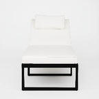 POHJOLA GARDEN Aurinkotuoli Säädettävällä Selkänojalla 200 cm, Musta/Beige, ILONA