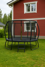 POHJOLAPULSE SPORTS LUXUS Trampoliini Ø 457cm Turvaverkolla, Musta