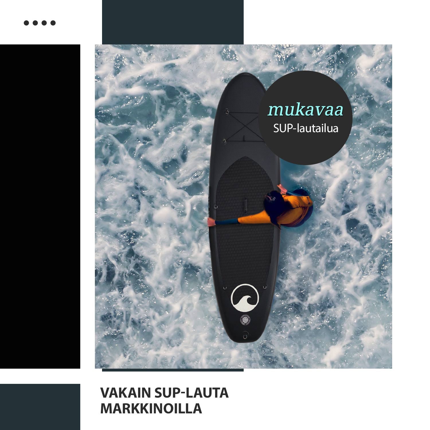 DS SUP-LAUTASETTI STANDARD 275CM MUSTA