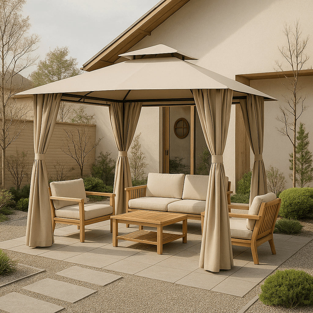 Pohjola Garden PATIO Paviljonki / Terassikatos 3x3m, Harmaa