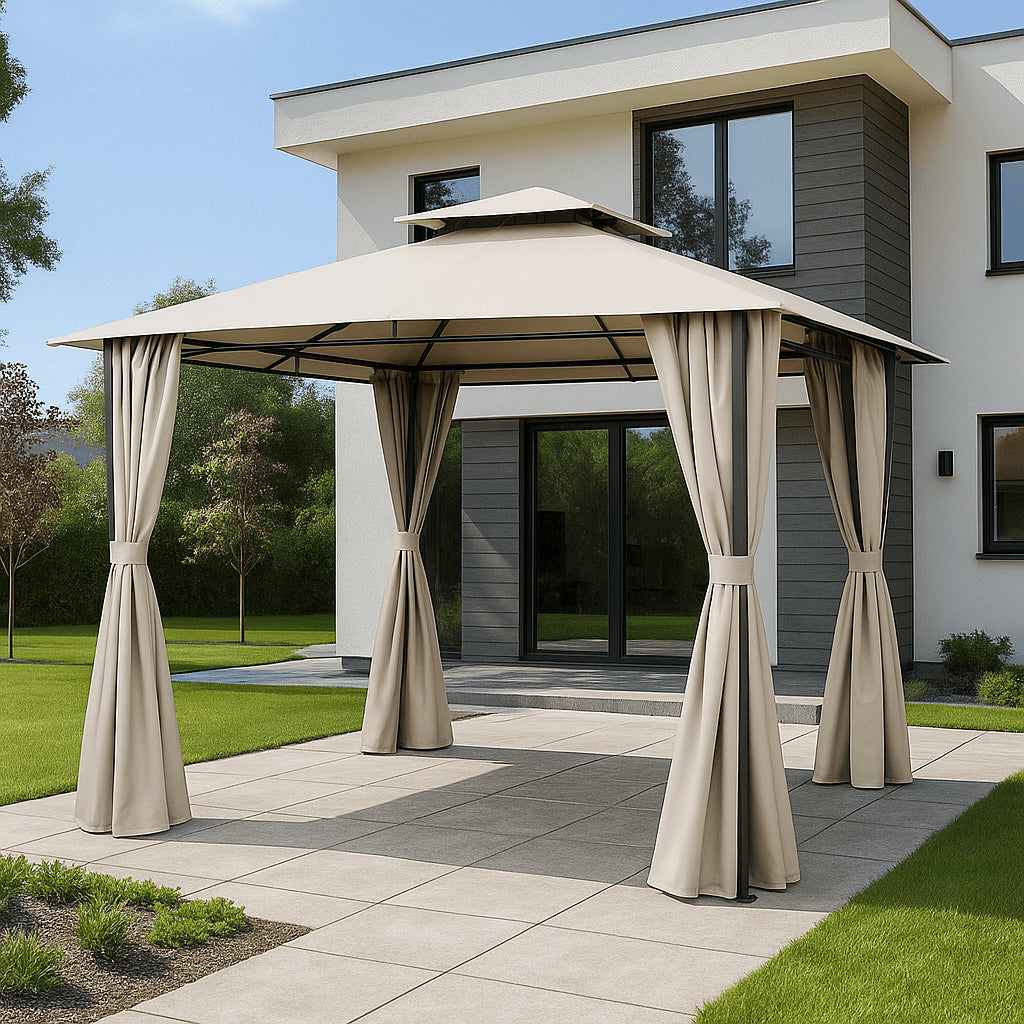 Pohjola Garden PATIO Paviljonki / Terassikatos 3x3m, Harmaa